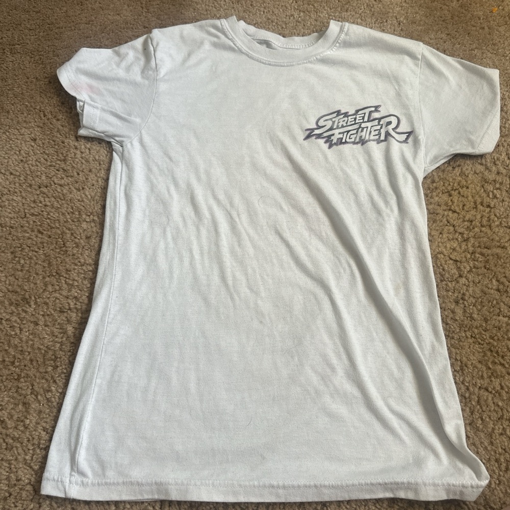 Street Fighter White T-Shirt vintage size S